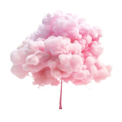 cotton candy in the form of whimsical clouds, creating a dreamy and ethereal scene. - obrazy, fototapety, plakaty