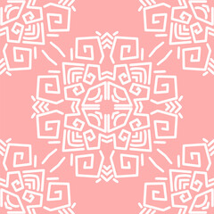 Seamless pattern with mandala ornament. The print is well suited for textiles, wallpaper and packaging.