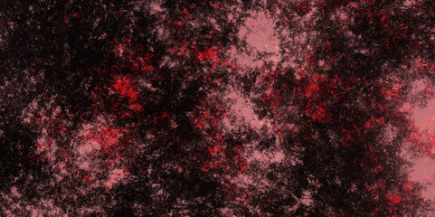 Grungy red canvas background or texture dark canvas. Dark red slate background toned classic color defocused lights and dust particles on a dark space background.