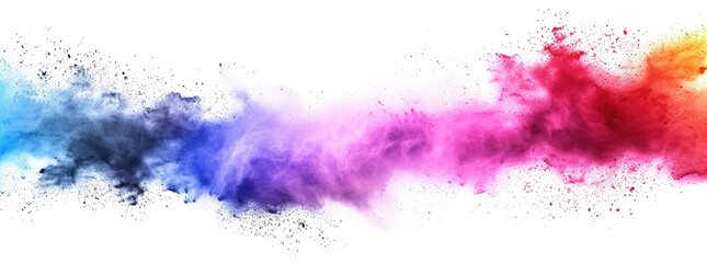 Colorful Paint Splatters - abstract art created with a knife - High-quality photograph