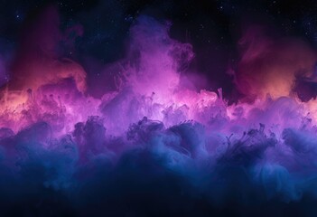Purple Ocean with Glowing Dust