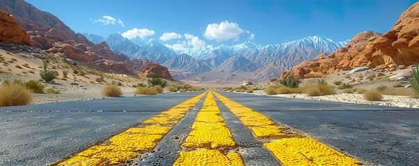 the road in the mountains
