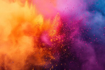 Colorful Paint Splatter - Closeup - obrazy, fototapety, plakaty