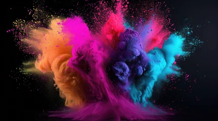 Deurstickers Explosion of Color © shelbys