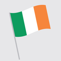 Flag of Ireland. Flat vector illustration.	