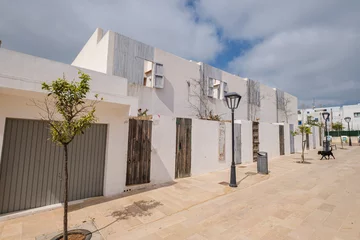 Foto op Canvas official protection houses built with natural and recyclable materials, Sant Ferran de les Roques, Formentera, Pitiusas Islands, Balearic Community, Spain © Tolo