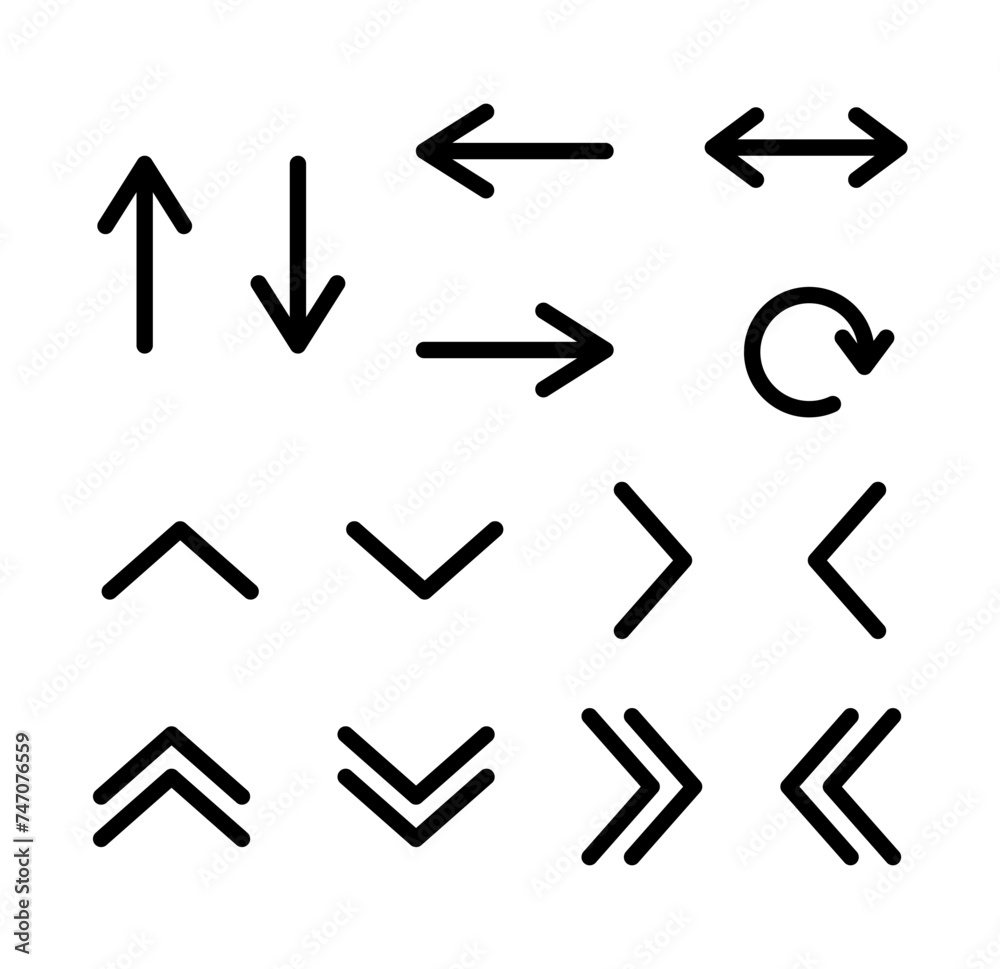 Poster arrows set icons. arrow icon. arrow vector collection. cursor. modern simple arrows. collection hand