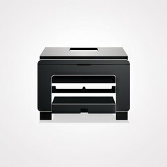 Simple Printer Icon, MFP Isolated, Laser Print, Inkjet Printer Icon for Web, Advertising, Layout Design, AI