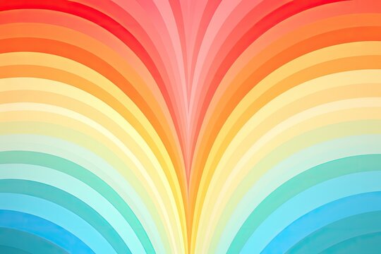 Retro Rainbow Abstract Background, Vintage 70s Rain Bow Arch Pattern, Gay Symbol Banner, AI