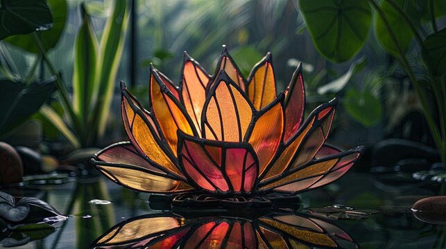 stained glass lotus 