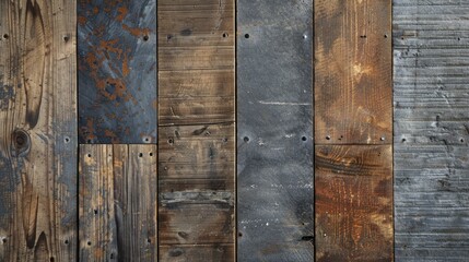 Aged wood warms cold steel—a texture tale of industrial evolution.