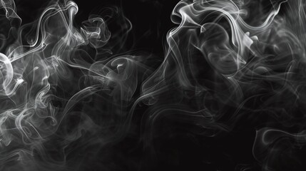 Smoke on a black background - obrazy, fototapety, plakaty