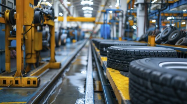 A factory focused on crafting durable rubber items, from tires to gaskets, showcasing resilience and flexibility.