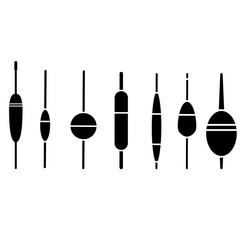 Float icon vector set. Fishing tackle illustration sign collection. Fishing symbol or logo.