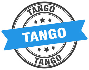 tango stamp. tango label on transparent background. round sign