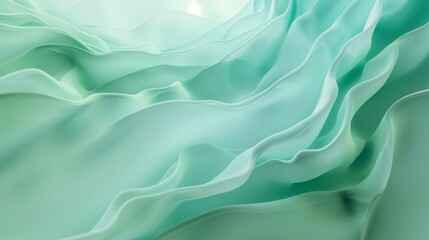 Abstract mint green wave modern soft luxury texture with smooth and clean subtle background illustration.