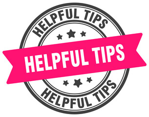 helpful tips stamp. helpful tips label on transparent background. round sign