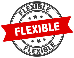 Fototapeta premium flexible stamp. flexible label on transparent background. round sign