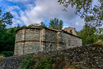 Romanesque church of San Fiz de Viso built between the end of the 12th century and the beginning of the 13th century. Leon, Castile and Leon, Spain.