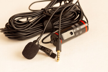 clip-on microphone and long cable