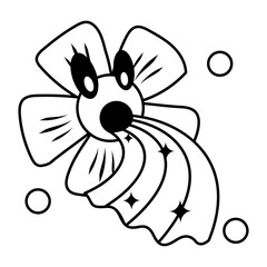 Here’s a glyph sticker of flower rainbow 