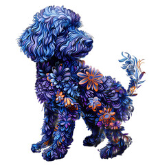 Sproodle puppy floral with transparency 