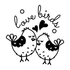 Look at this cute lovebirds glyph sticker 