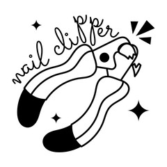 A glyph sticker of pet nail clipper 