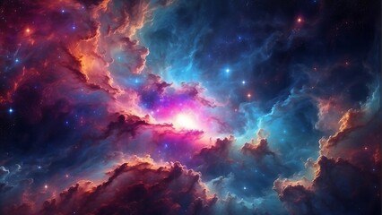 Beautiful cloud nebula, space galaxy, night sky, universe, astronomy, and supernova background wallpaper