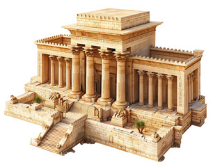 third temple of solomon on white background