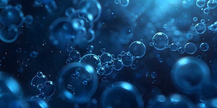 Blue bubbles on the water wallpaper
