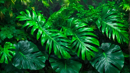 tropics, tropical trees, tropical leaves, nature, tropical landscape, natural trees, natural leaves, bright green