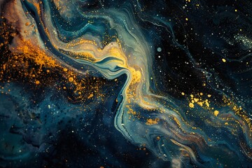 Obraz premium Liquid galaxy background made of paint Generative Ai 