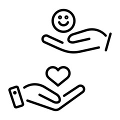 Positive feedback trendy line icon 