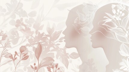 Ethereal Floral Woman Silhouette for International Women's Day