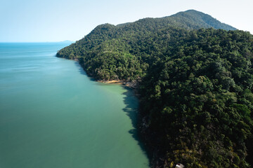 Obraz premium Sea and island scenery in the early morning
