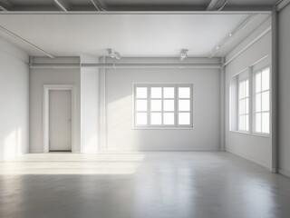 Obraz premium empty room with windows