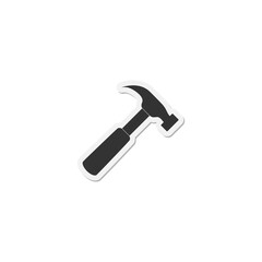 Hammer icon isolated on transparent background