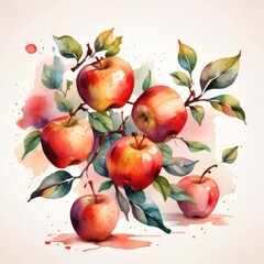 apple watercolor background