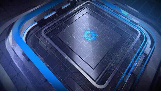News Intro 3d rendered animation on rectangular blank scene