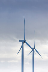 Onshore Wind turbine farm in Scotland, UK.