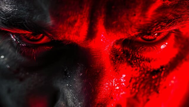 Sinister Shaitan Portrait: Eyes of Terror. Generative ai