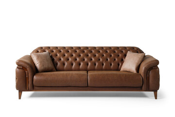 Obraz premium Modern comfortable furniture on white background . front view