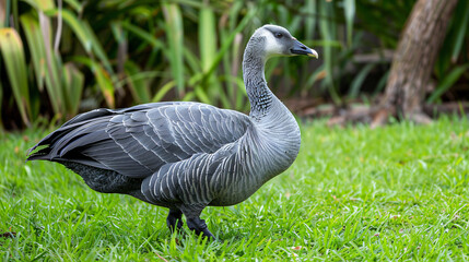 A Cape Barren Goose on Green Grass
