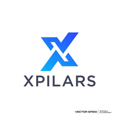 Letter X logo vector illustration