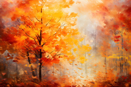 A Harmonious Dance of Colors: Capturing the Serene Beauty of Autumn Leaves