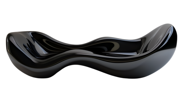  A sleek sofa with elegant curves, perfectly isolated against a pristine, Transparent background