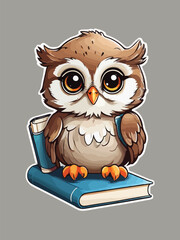 Happy Baby Owl with Book