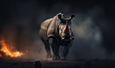 Muurstickers Rhino © Annika