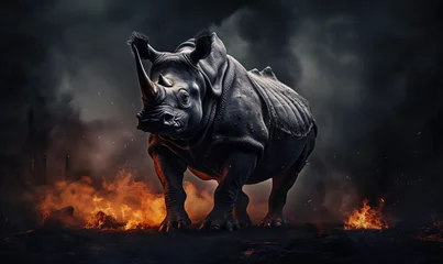 Deurstickers Rhino © Annika